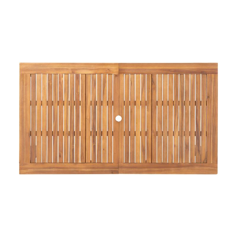 Nestor Outdoor Expandable Acacia Wood Dining Table by Christopher Knight Home