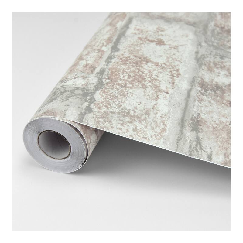 InHome White Washed Denver Brick Peel & Stick W - 198in x 20.5in x 0.025in