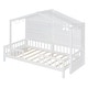 preview thumbnail 7 of 14, Twin Size House Bed with Shelves, House Bed with Window and Sparkling Light Strip on the Roof