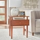 preview thumbnail 1 of 16, Simple Living Margo Mid-Century One Drawer Side Table Walnut