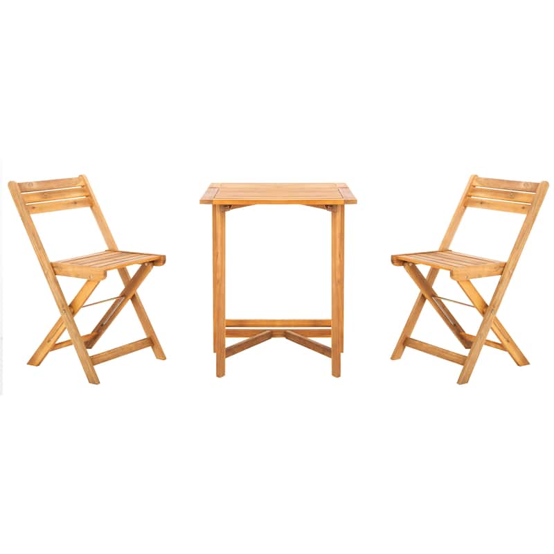 SAFAVIEH Outdoor Laisha Balcony 3-Piece Bistro Set - 24Wx26Dx29H - Natural
