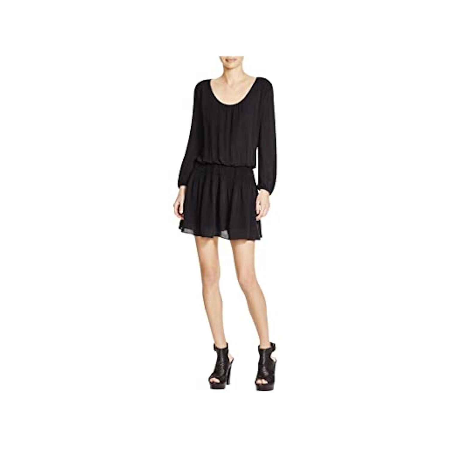 scoop neck mini dress