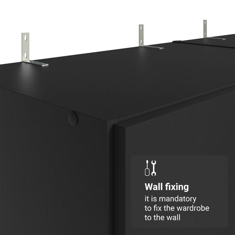 MADESA 6 Doors 2 Drawers Wardrobe Set Bedroom Storage Cabinet