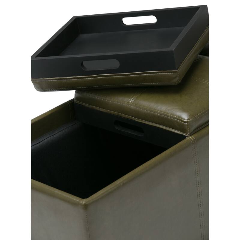 WYNDENHALL Franklin 42-in. Wide Contemporary Rectangular Storage Ottoman