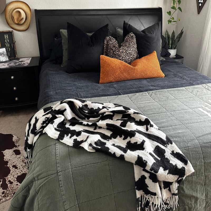 HiEnd Accents Stonewashed Cotton Canvas Quilted Vintage Chic 3 Piece Coverlet Set