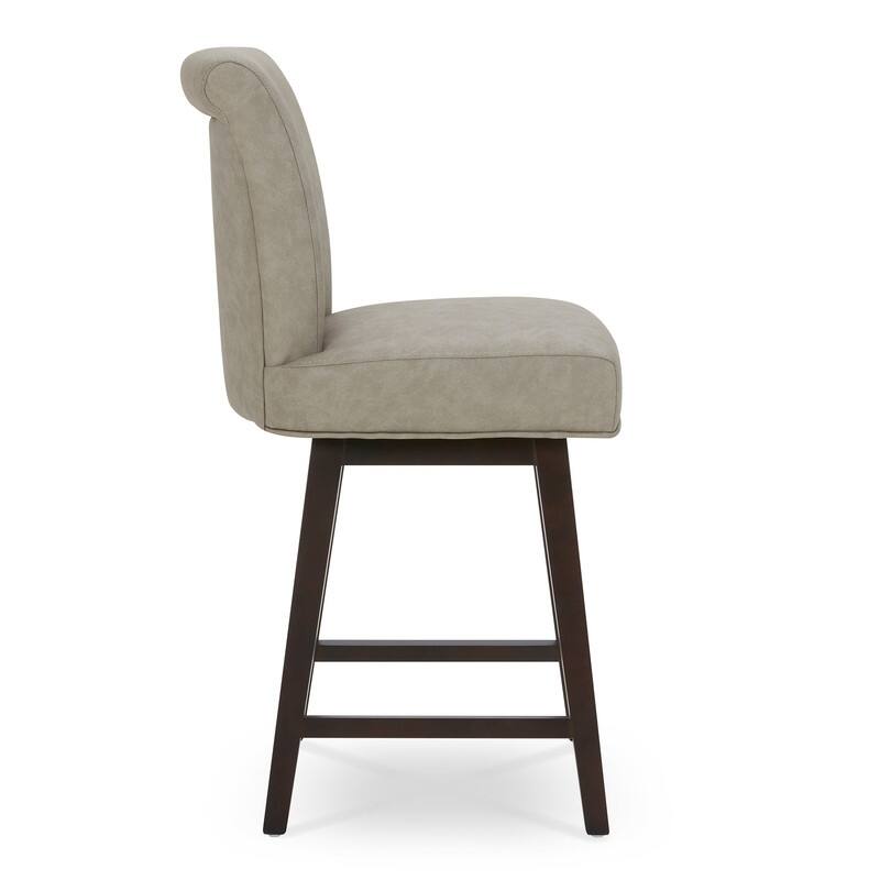 Spruce & Spring Noah Modern Upholstered Counter Height Swivel Barstool Single