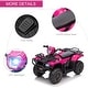 preview thumbnail 3 of 9, Electric Four Wheeler Kids Ride on Car - Pink