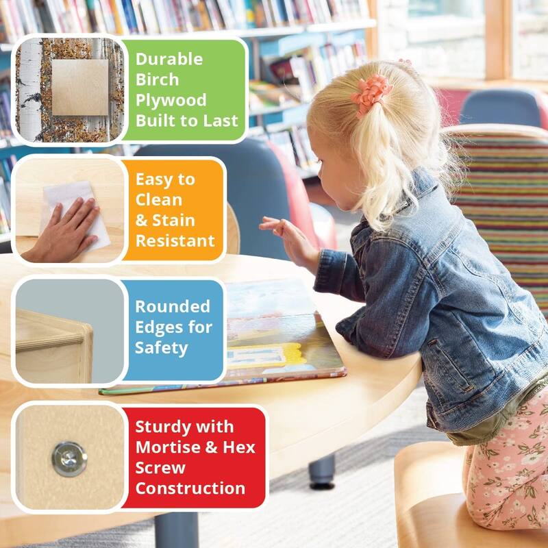 Contender 3 Shelf Kids Storage Organizer Birch Wooden Bookshelf, Toy Organizer for Kids - 30"