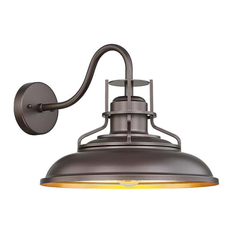 Indoor Outdoor Wall Sconces, Gooseneck Wall Sconces Vintage Farmhouse Wall Lamp, Oil Rubbed Bronze Finish - 1Pack/18Inch