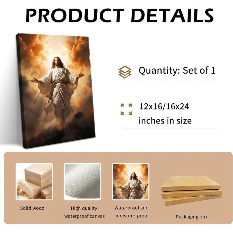 Jesus Canvas Wall Art, Christ Divine Mercy Portrait
