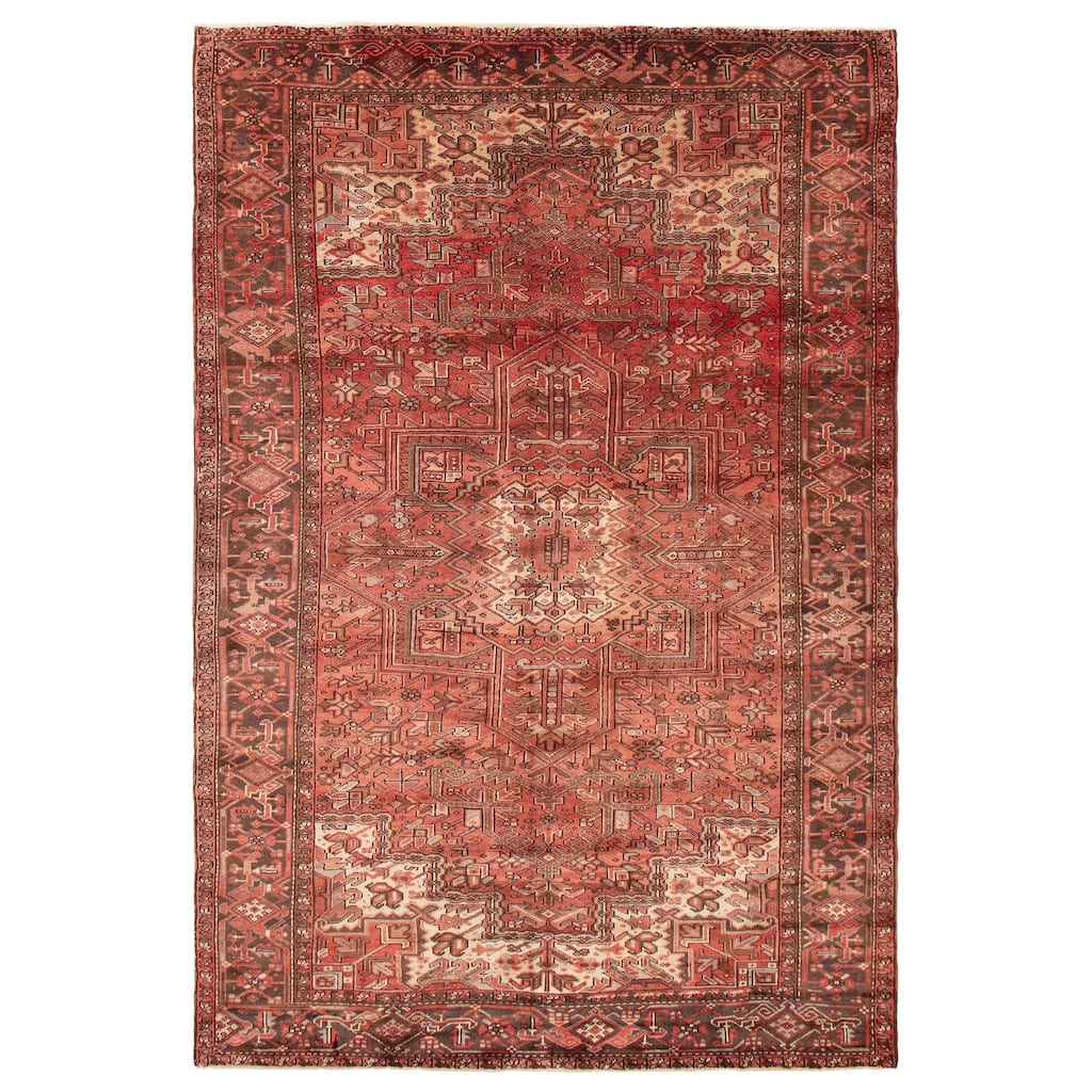 ECARPETGALLERY Hand-knotted Sarabi Red Wool Rug - 7'9 x 11'6