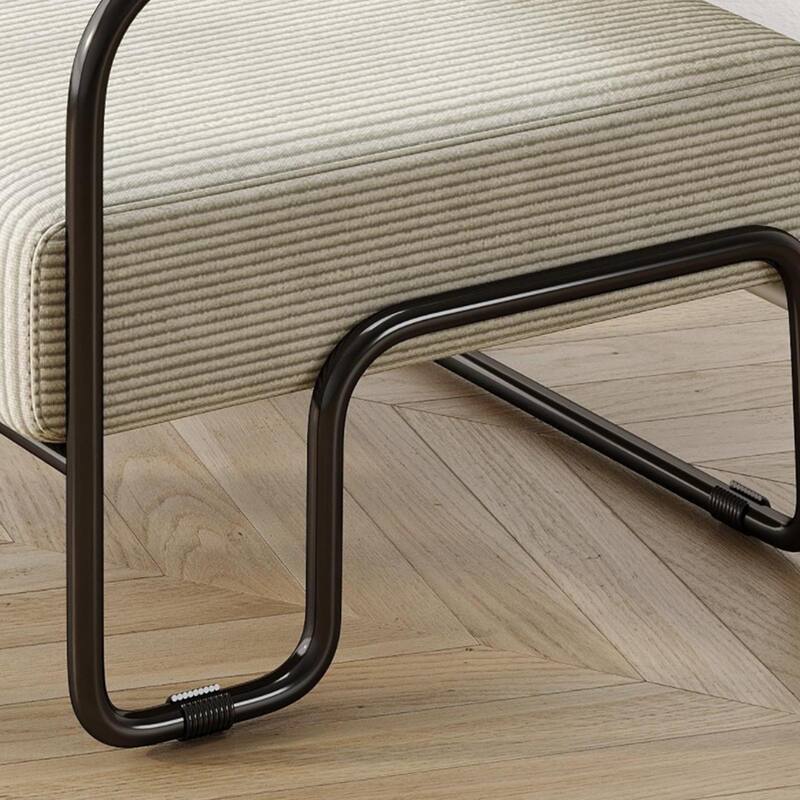 Iron Corduroy Sofa Chair,Lazy Individual Chair, Balcony Leisure Chair