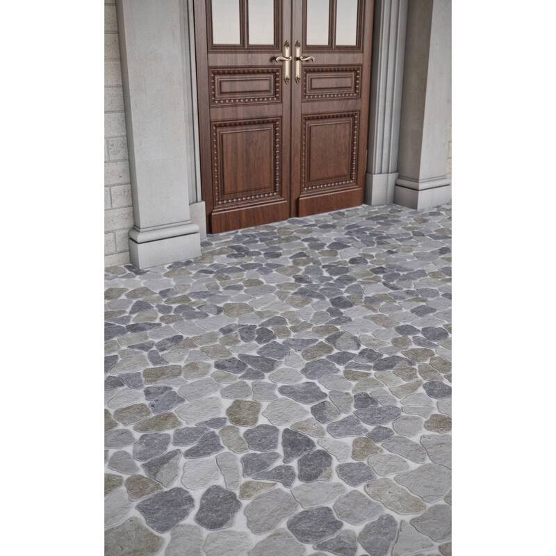 Full Eclectic 18 in. x 18 in. Marble Tumbled Wall and Floor Tile