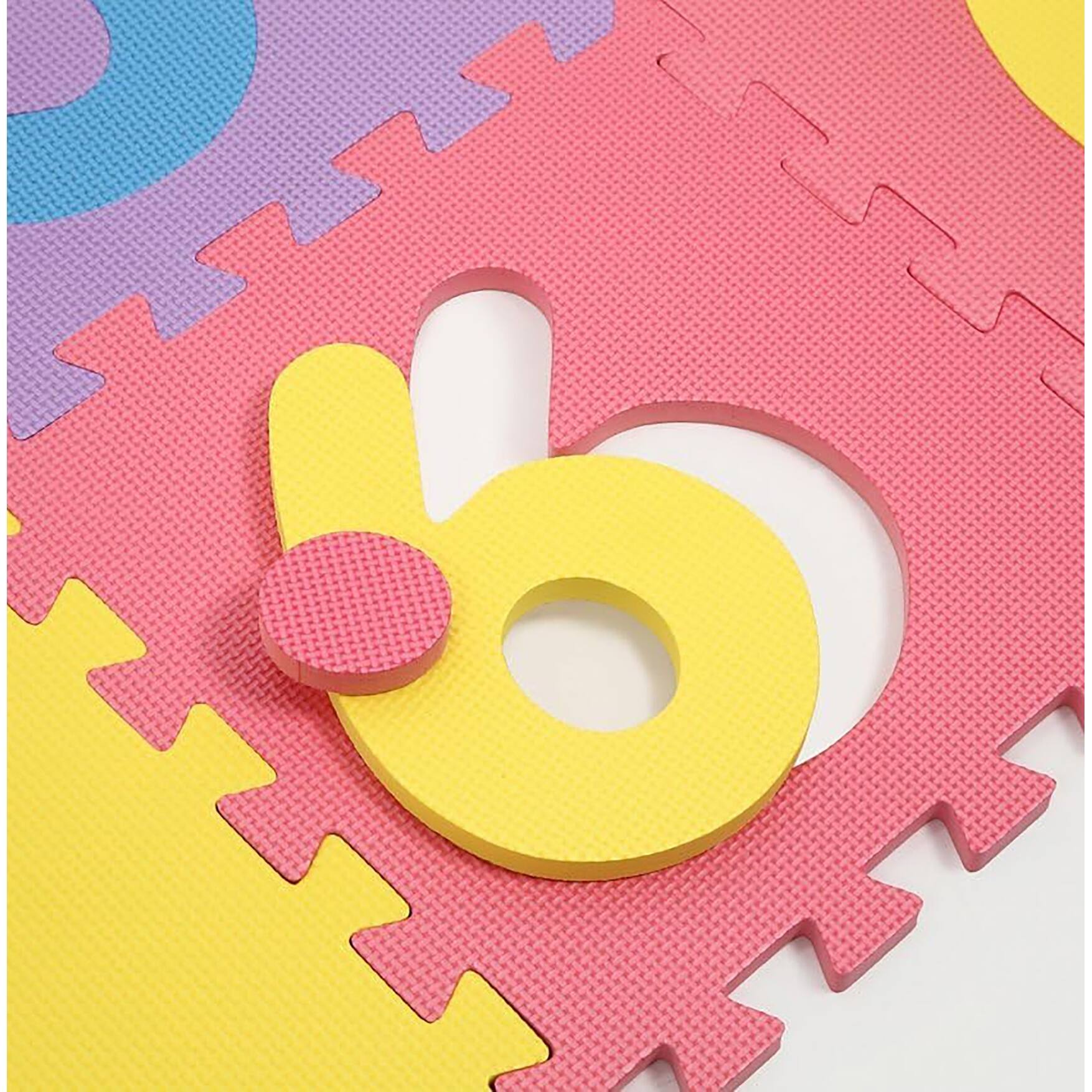 10 Piece Set EVA Foam Interlocking Puzzle Play Mat Multi-Color