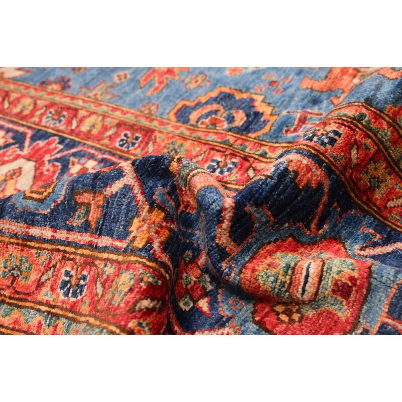 ECARPETGALLERY Hand-knotted Aryana Blue Wool Rug - 9'11 x 14'2