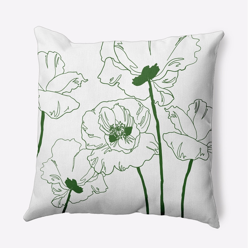 Popping Poppies Decorative Throw Pillow