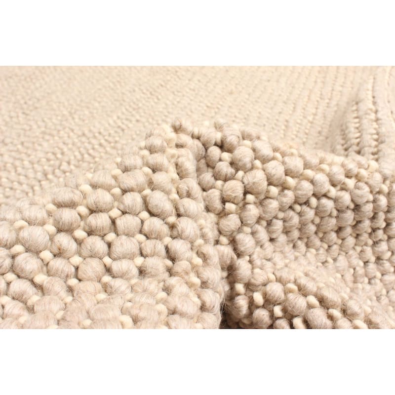 ECARPETGALLERY Braid weave Sienna Tan Wool Rug - 5'3 x 7'7