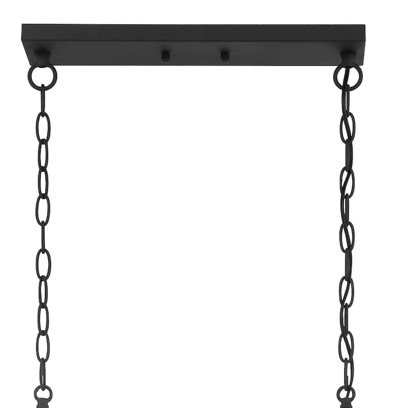 Farmhouse 7-light Linear Rectangle Chandelier - 48
