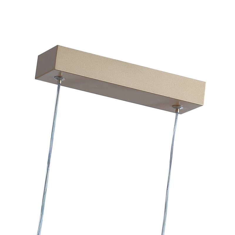Modern 2-Light Wavy Linear LED Pendant Lamp for Kitchen Island