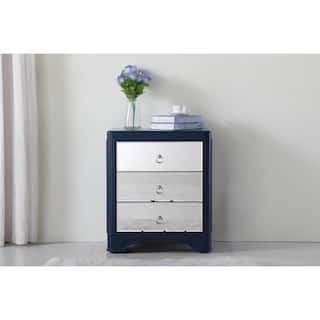 3-Drawer Mirrored Accent Chest