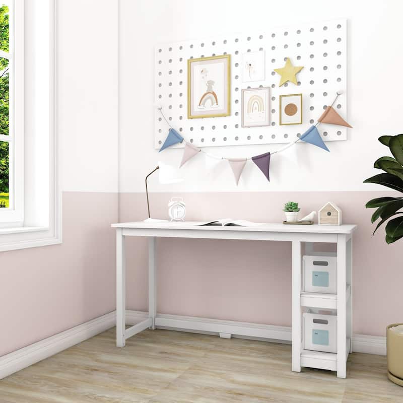 Max and Lily Desk with Bookshelves