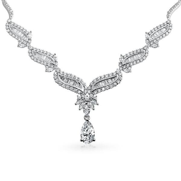 Silver Wedding Bride Prom Clear or Multi CZ Gem Boho Choker Pendant Necklace UK Silver Wedding Bride Prom Clear or Multi CZ Gem Boho Choker Pendant Necklace UK
