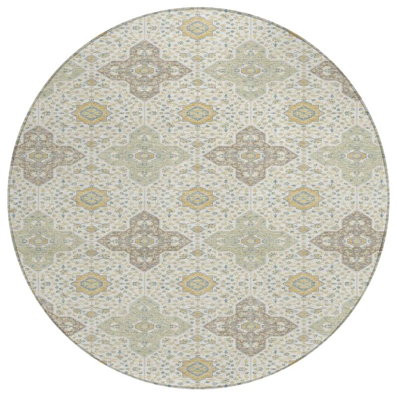 Machine Washable Indoor/ Outdoor Traditional Columbus Chantille Rug