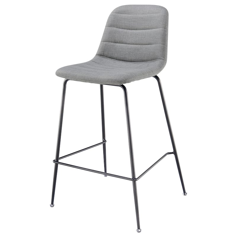 NPD Furniture Caleb Fabric Counter Stool (Set of 4) - Penta Grey