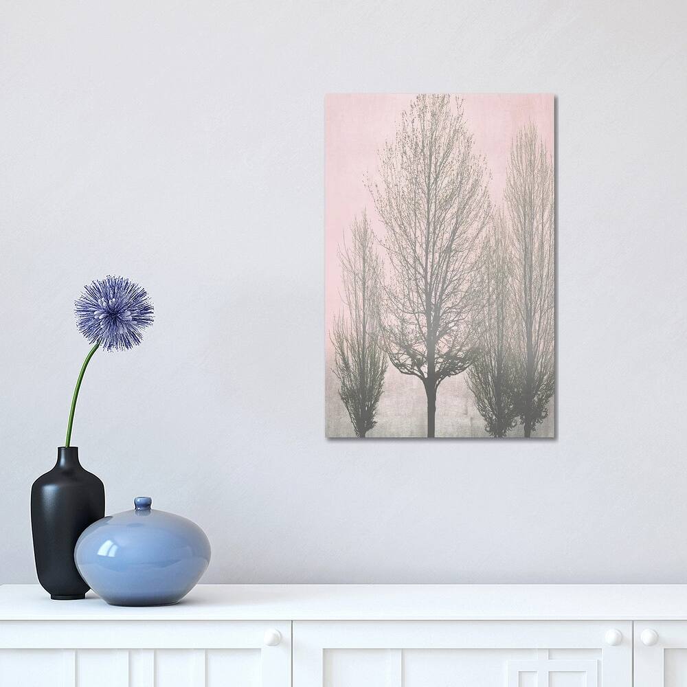 iCanvas "Gray Trees On Pink Panel II" by Kate Bennett Canvas Print