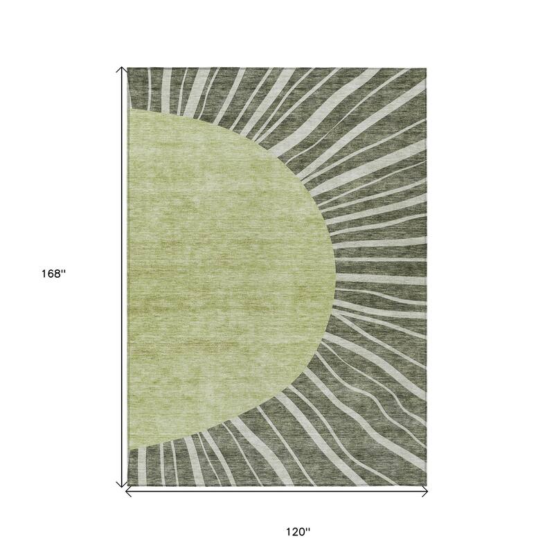 HomeRoots Abstract Transitional Rectangle Outdoor Rug
