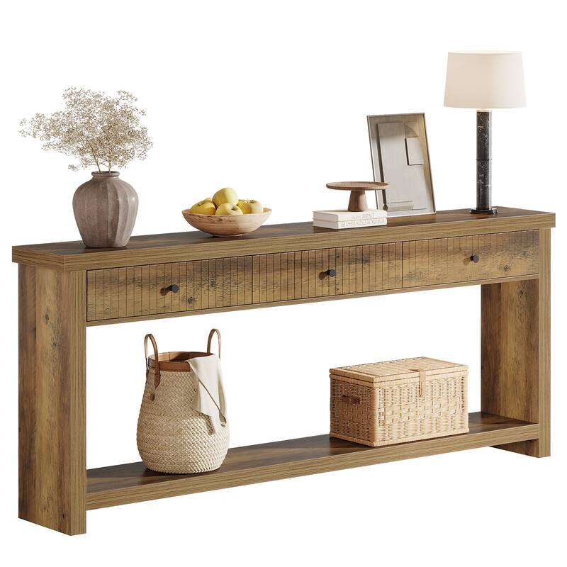 70.9" Extra Long Console Table with Drawers & Storage, Entryway Sofa Couch Foyer Accent Table for Living Room Hallway Entrance