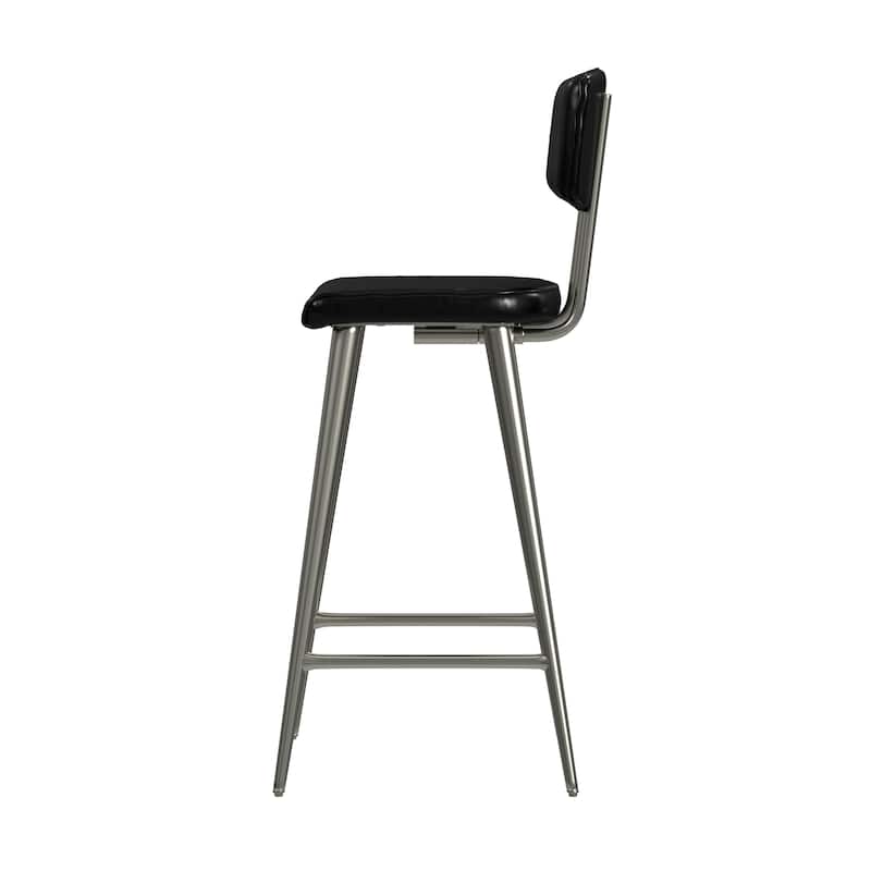 Saddle Genuine Leather Rectangular 26" Counter Stool