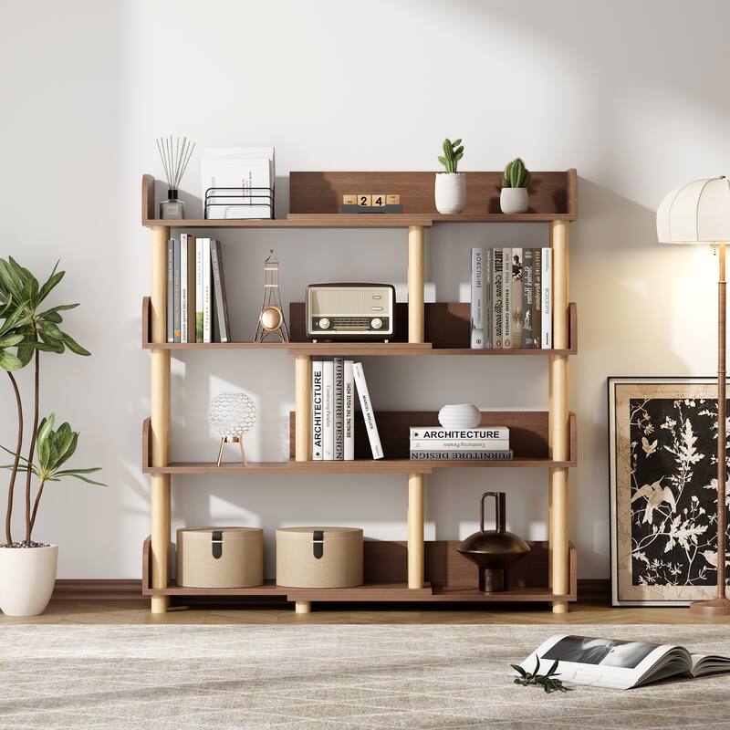 4 Tier Retractable and Rotatable Bookcases