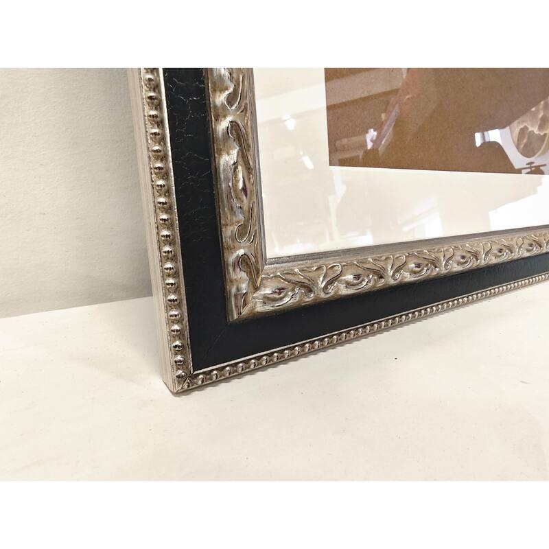 Solid Wood Picture Frame - Replaceable Canvas Art Frame with Organic Glass, Elegant Framed Wall Decor for Living Room