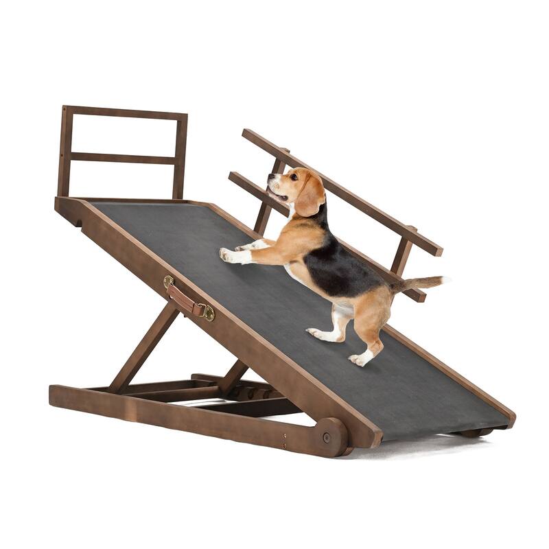 DoCred Pet Ramp, Portable Adjustable Height Folding Dog Ramp