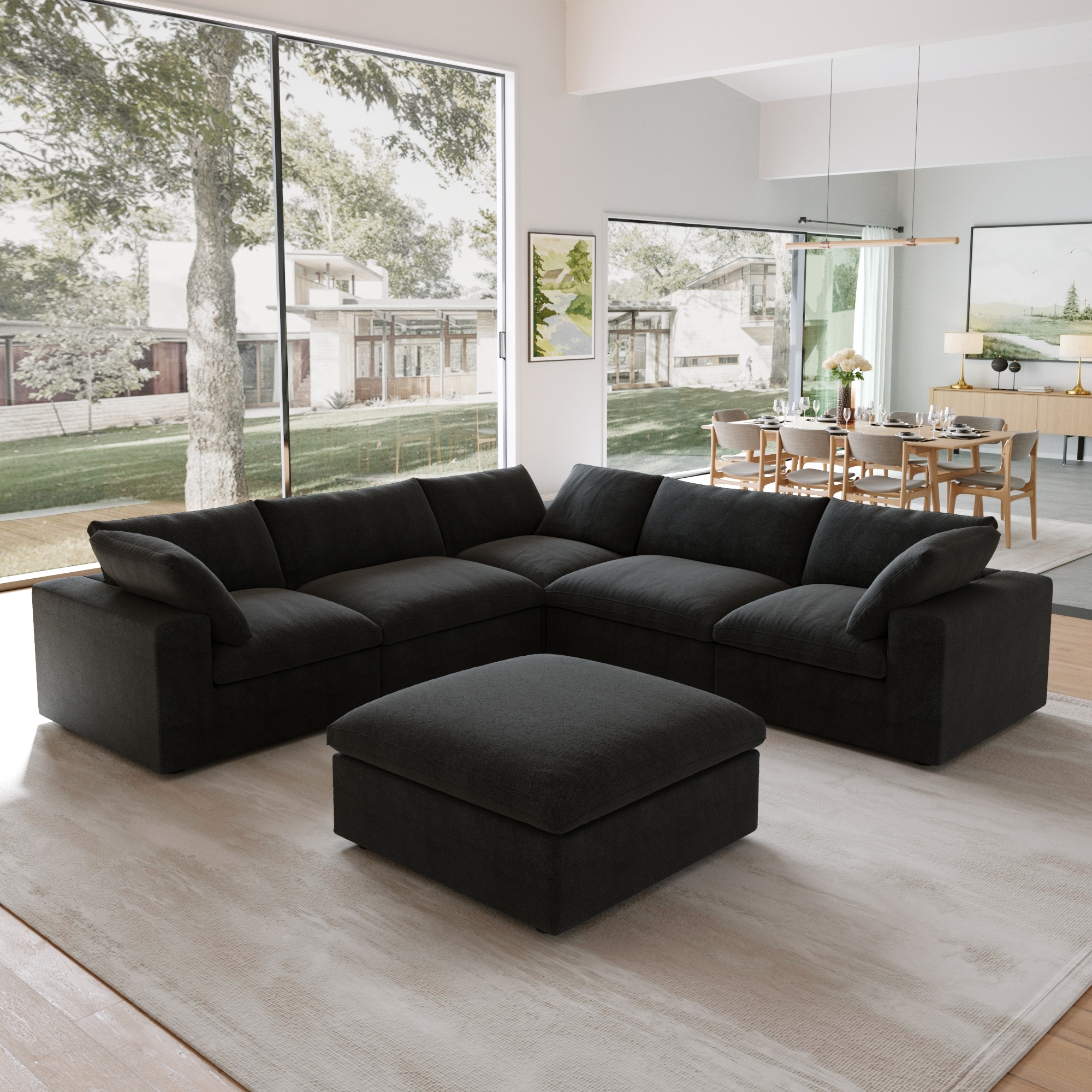 Black clearance cloud sectional