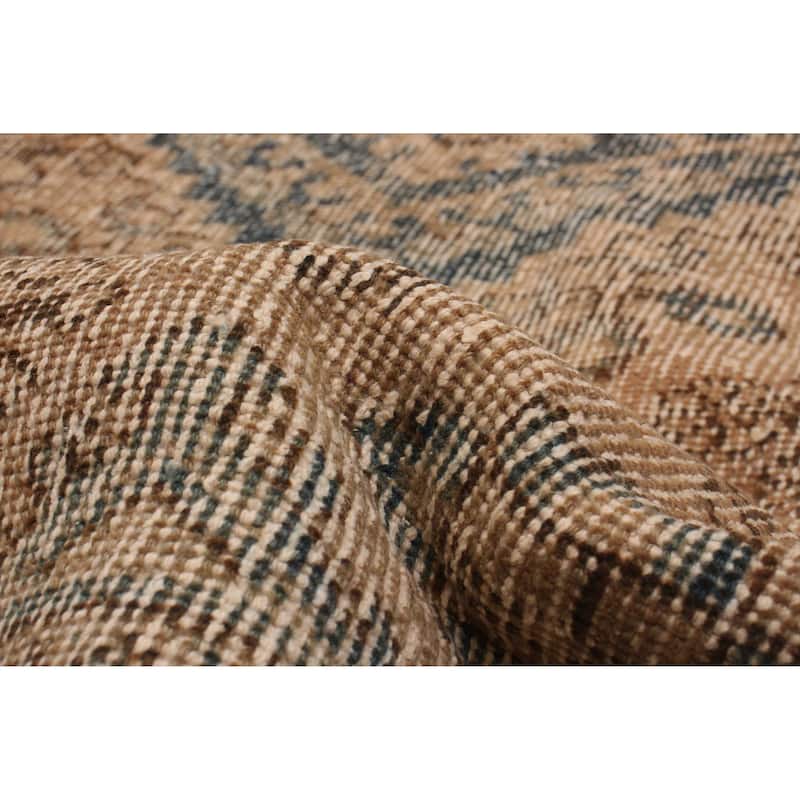 ECARPETGALLERY Hand-knotted Antalya Vintage Tan Wool Rug - 7'5 x 11'1