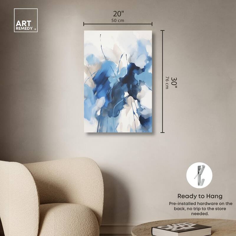 Fleur Bleue I Canvas by Art Remedy, Gallery Wrapped