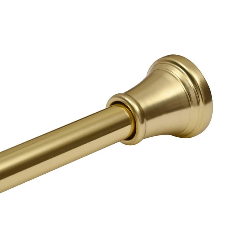 Utopia Alley Adjustable 72-Inch Shower Curtain Tension Rod - Rust-Proof Aluminum with Rubber End Cap, No Drill Installation - Gold
