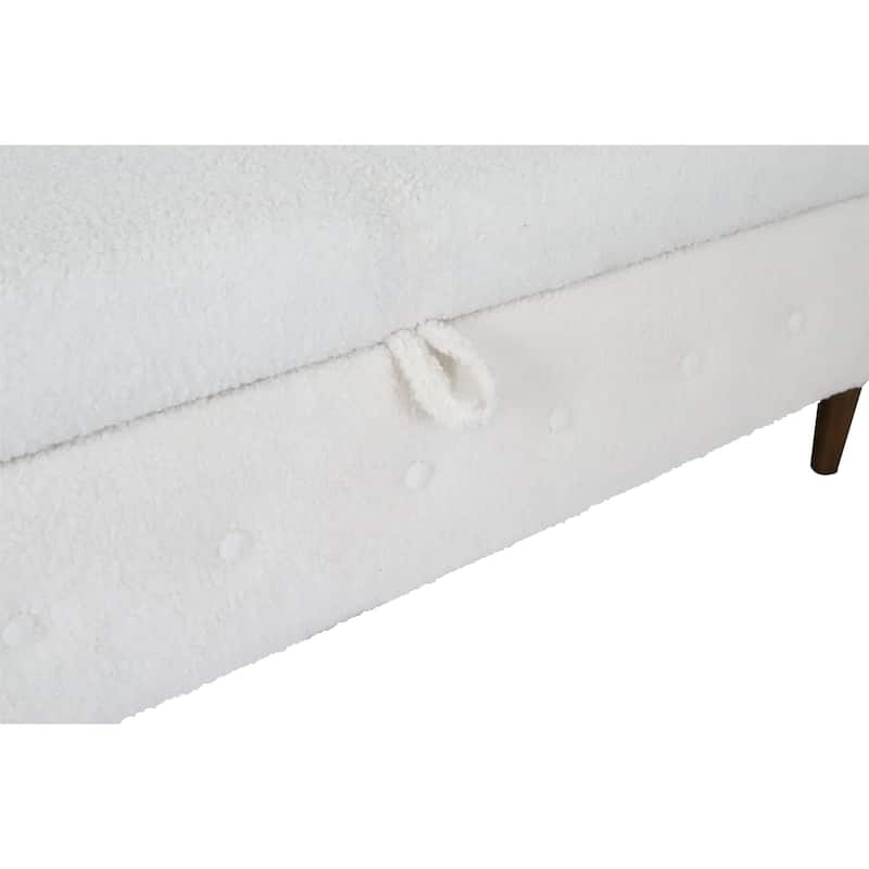 Storage Bench for Bedroom End of Bed Rolled Armed Velvet Ottoman Couch Long Bench