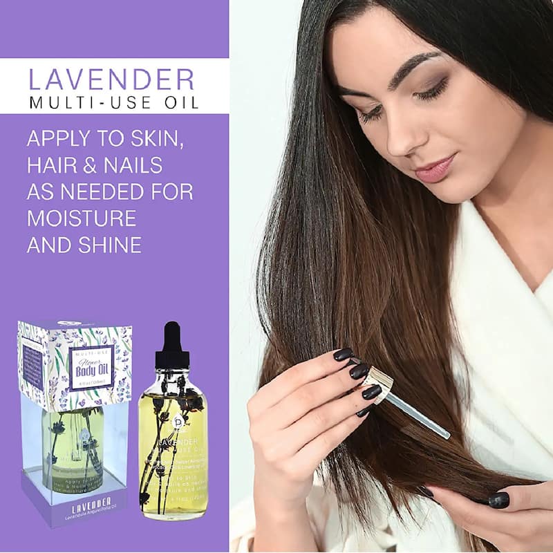 Pursonic Lavendar Flower Multi Use Body Oils 4 Oz - N/A
