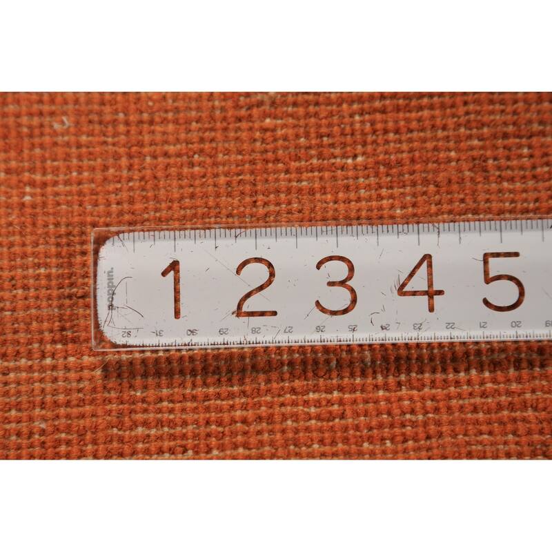 Orange Gabbeh Modern Rug Handmade Oriental Wool Carpet - 3'11" x 5'10"