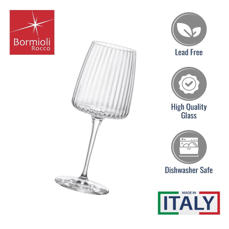 Bormioli Set of 4 Rocco Exclusiva Chardonnay Glasses - 12.5 oz