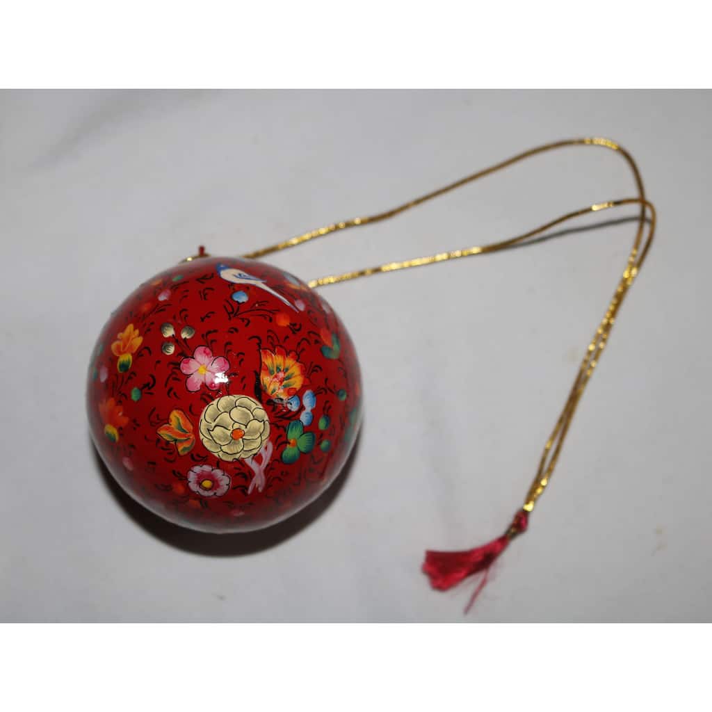 Handmade Christmas Ornaments Hand Painted by Artisan on Recycled Paper - Mug 7 - One Size
