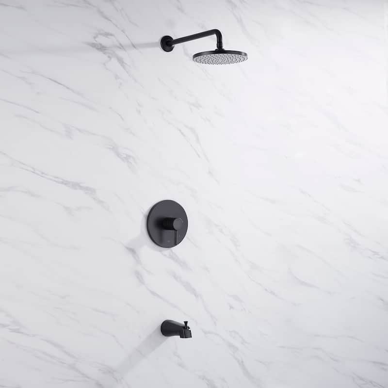 Luxier SS-C01 Single-Handle 1-Spray Tub and Shower Faucet with Valve