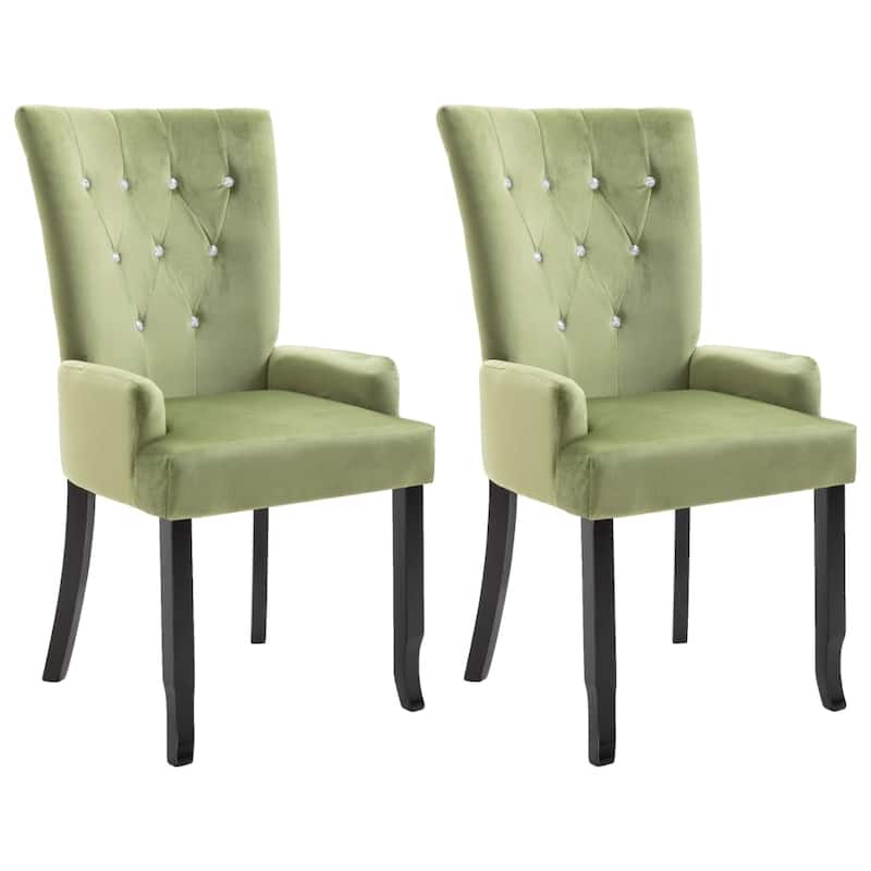 vidaXL Dining Chairs High Back Kitchen Side Chair for Home Dining Room Velvet - 21.3" x 22" x 41.7"