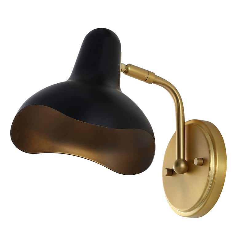SAFAVIEH Lighting Rudolfa Modern 10-inch Wall Sconce with Bulbs (Set of 2) - 10 In. W x 7 In. D x 9 In. H