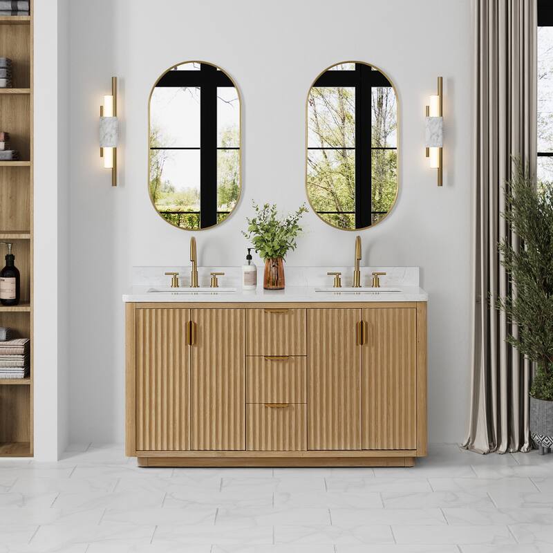 Cadiz Bath Vanity with Composite Stone Top and Mirror