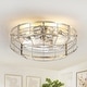 preview thumbnail 147 of 191, 16.5"/18.5"/20"/23.6"/24"/28" Vintage Distressed White Low Profile Caged Ceiling Fan with Light and Remote (7/6/5/3-Blade)