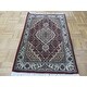 preview thumbnail 2 of 1, Hand Knotted Red Mahi with Wool & Silk Oriental Rug (2'1" x 3'1") - 2'1" x 3'1"
